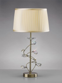 IL31220  Willow Crystal 55cm 1 Light Table Lamp